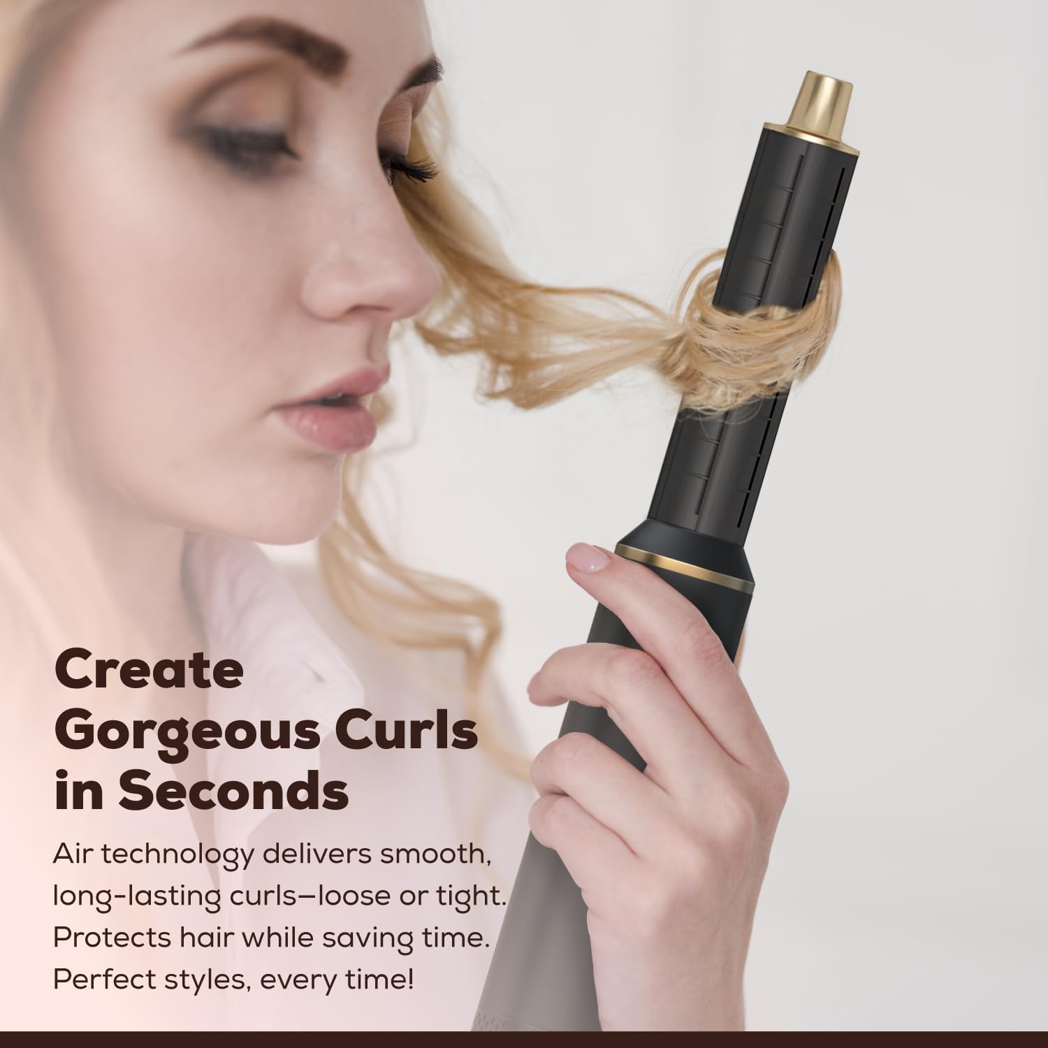 Rose® StylingBrush: 5-In-1 Udskiftelig Hår Føntørrer Og Styling Børste