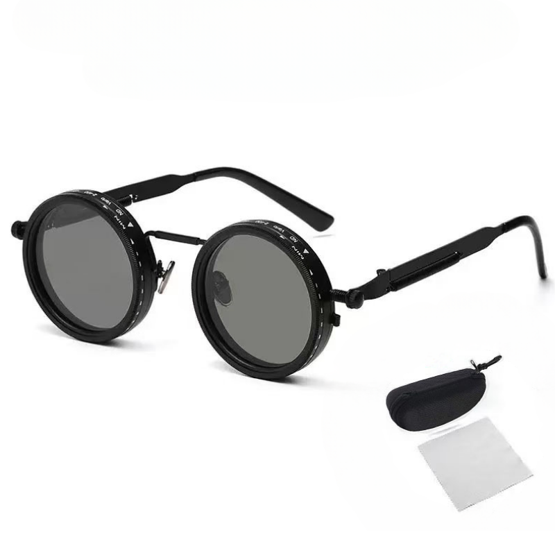 AdjustableSunglass: Fra Klart Lys Til Svagt Lys Justerbar Dæmpningssolbrille Med Etui