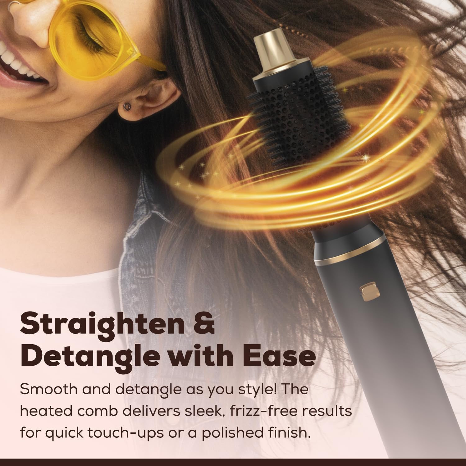 Rose® StylingBrush: 5-In-1 Udskiftelig Hår Føntørrer Og Styling Børste