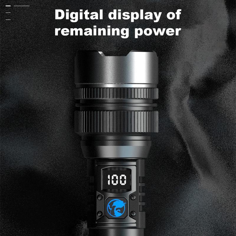 Ledsen™ AdjustableFlashlight: Ultrabright Genopladelig Lommelygte Med Justerbar Stråle