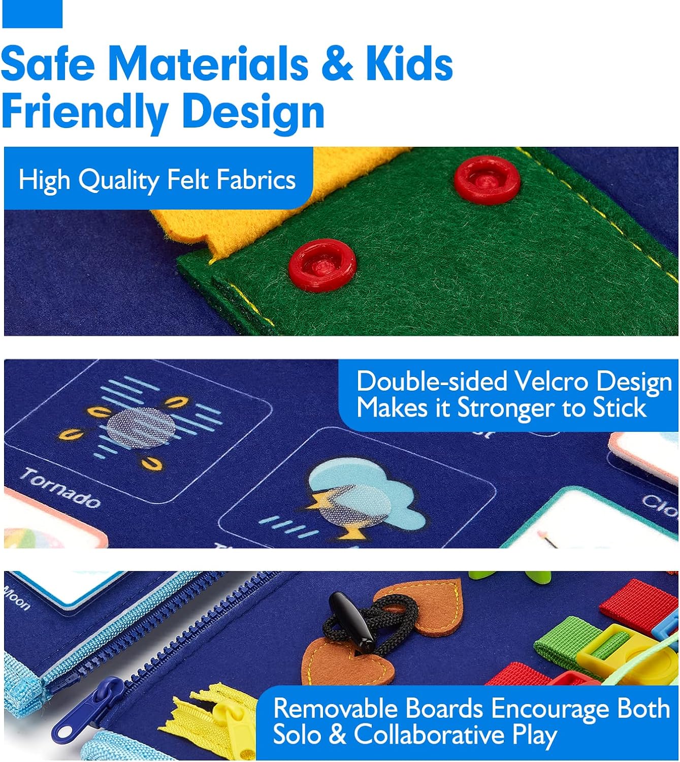Kletshuts™ BusyBoard: Sensoriske Finmotoriske Færdigheder Montessori Pædagogisk Busy Board