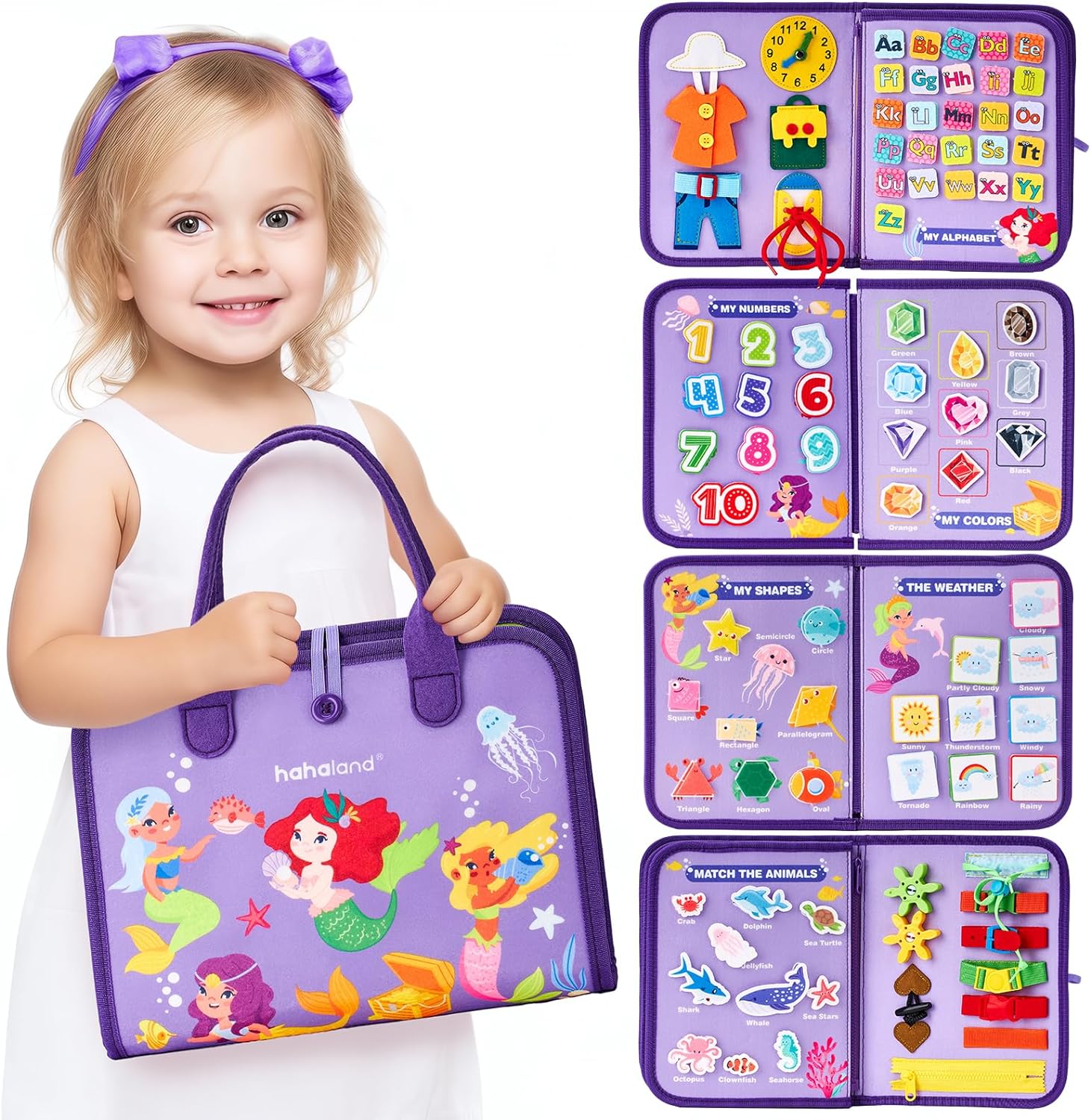 Kletshuts™ BusyBoard: Sensoriske Finmotoriske Færdigheder Montessori Pædagogisk Busy Board