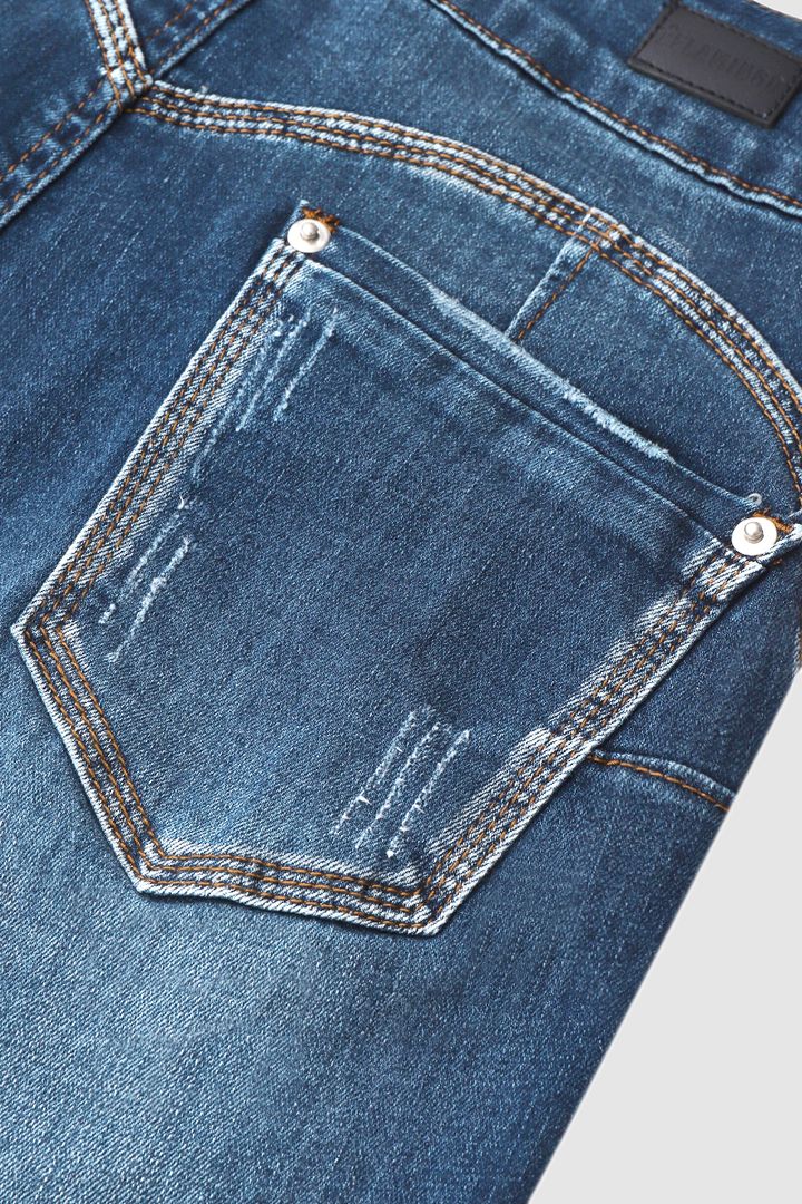 Icone™ KneeDenim: Strækbare, Stilfulde Denimbukser I Knælængde