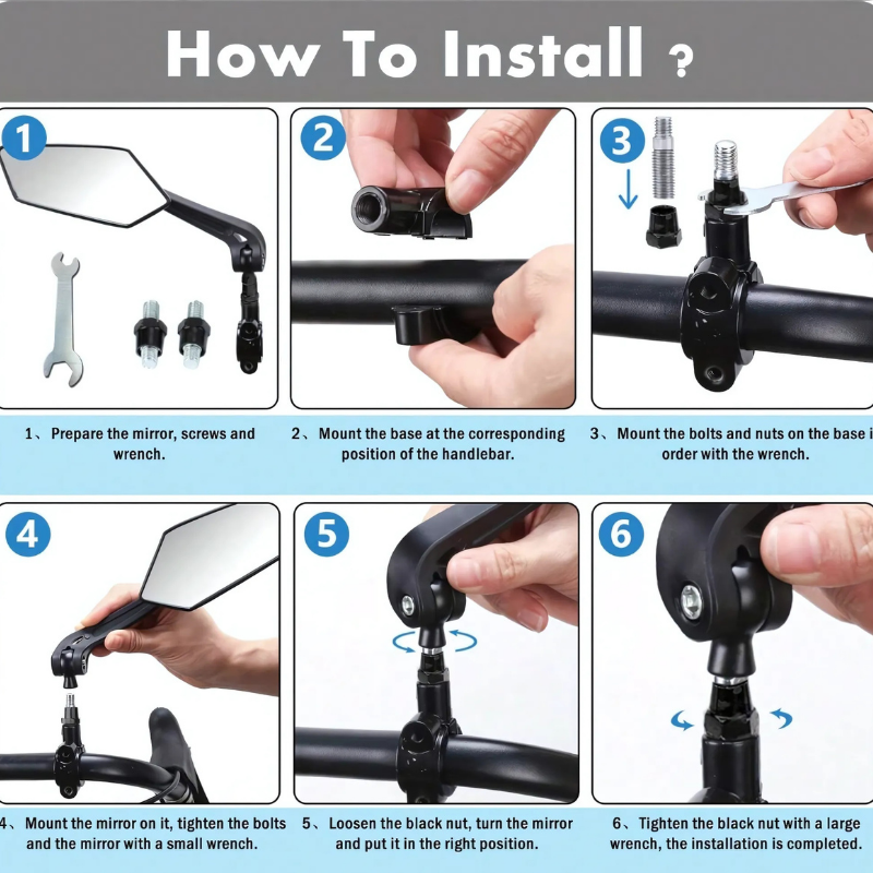 RearviewMirror: Cykler Og Motorcykler 360° Justerbare Bakspejle Spejle
