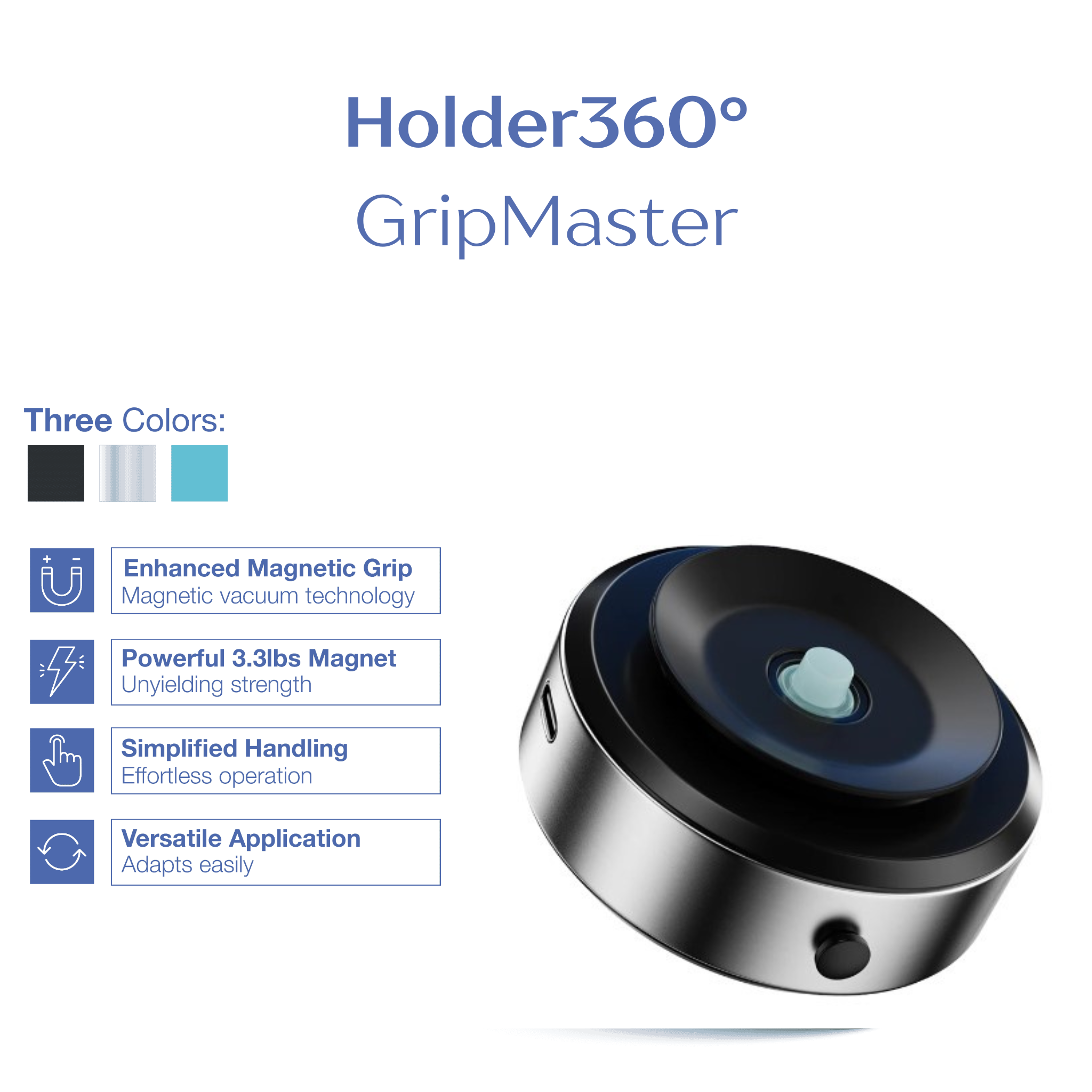 Holder360° GripMaster - Stærk Magnetisk Telefon Holder