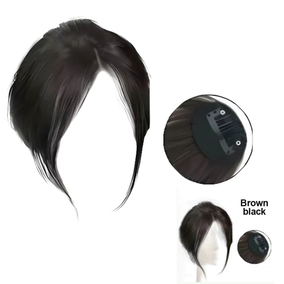 Rose® HairBangs 1+1 GRATIS: Delvis Hår Pandehår Foran Hårstykke Clip