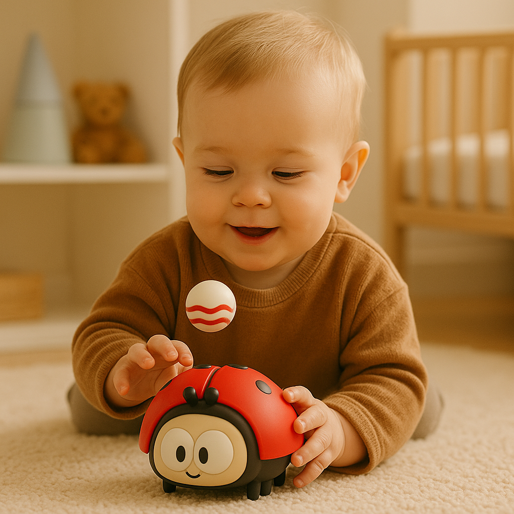 Kletshuts™ LadybugToy: Sød Farverig Mariehøne Bold Blæser Børn Legetøj