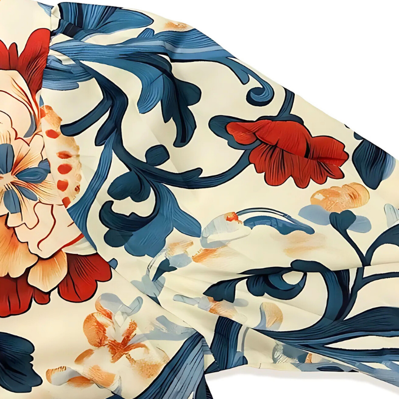 Icone™ FormalBlouse: Stilfuld Langærmet Unik Print Formel Bluse