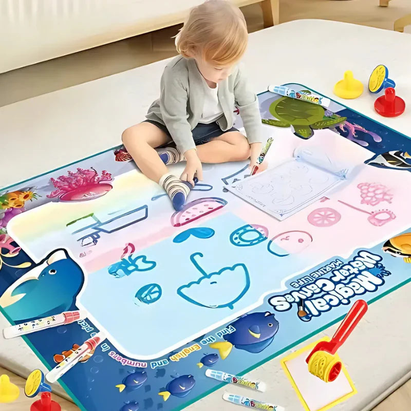 Kletshuts™ WaterCanvas: Genanvendeligt Vanddoodle Lærredssæt Til Børn