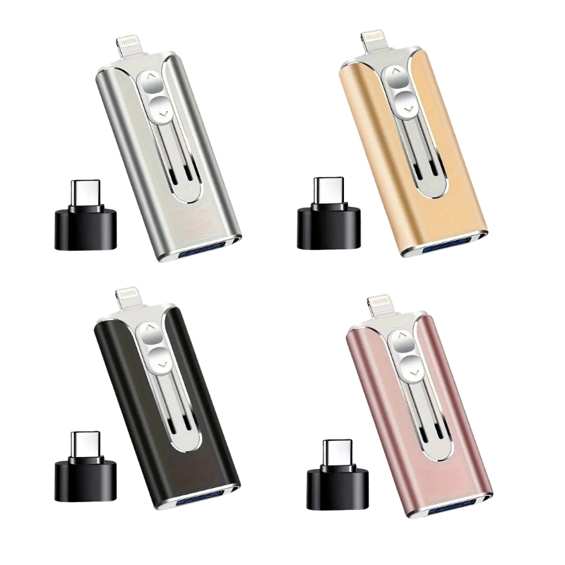 USBDrive - Kompakt Og Holdbar Multi‑Enhed 4‑I‑1 USB-Flashdrev