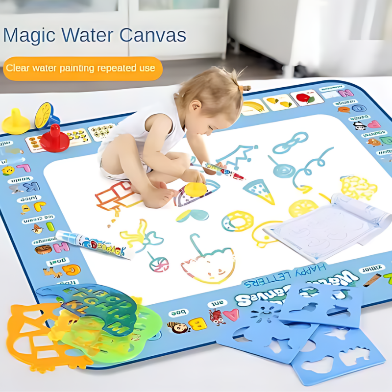 Kletshuts™ WaterCanvas: Genanvendeligt Vanddoodle Lærredssæt Til Børn