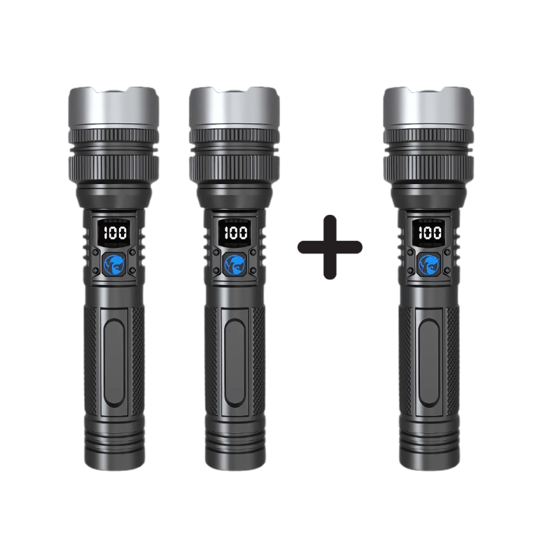 Ledsen™ AdjustableFlashlight: Ultrabright Genopladelig Lommelygte Med Justerbar Stråle