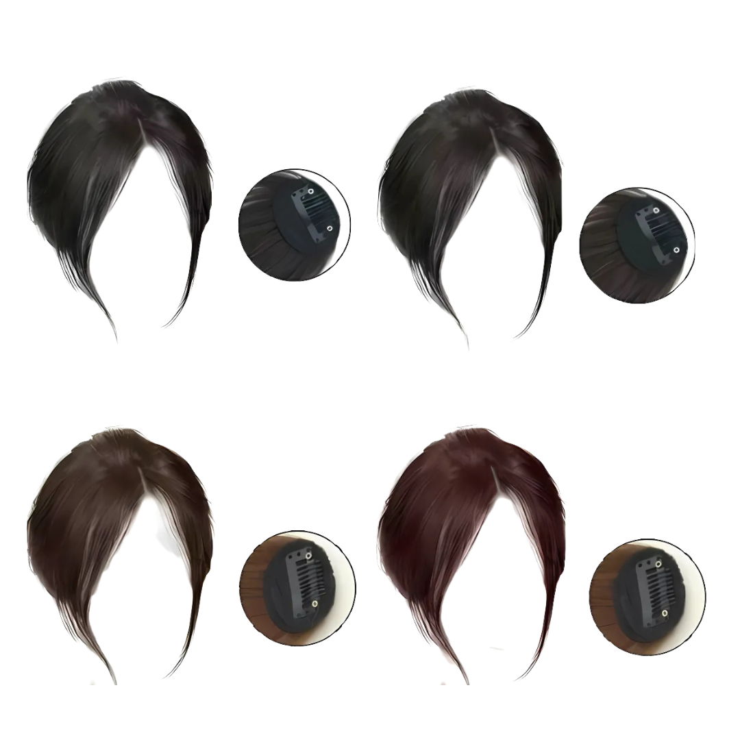 Rose® HairBangs 1+1 GRATIS: Delvis Hår Pandehår Foran Hårstykke Clip