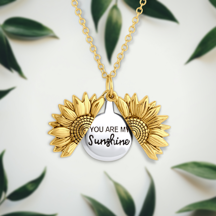 Jewelance™ SunflowerNecklace: "Du Er Min Solstråle" Solsikke Charm Halskæde