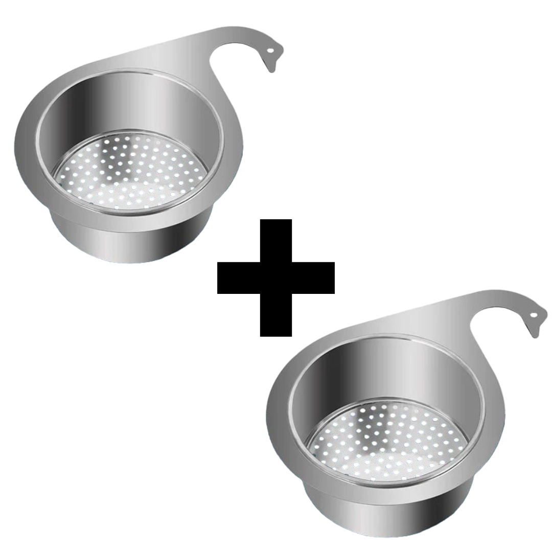 Globetrek° SinkStrainer 1+1 GRATIS: Rustfri Filter Svanen Stil Vask Sigte