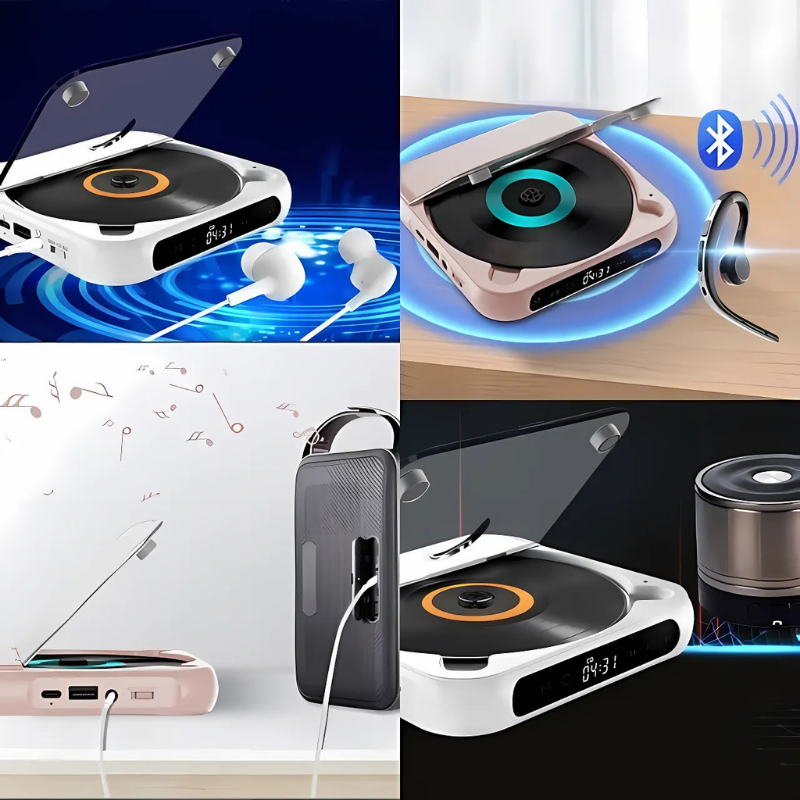 CDPlayer: Bærbar Bluetooth Og Kablet CD-Afspiller