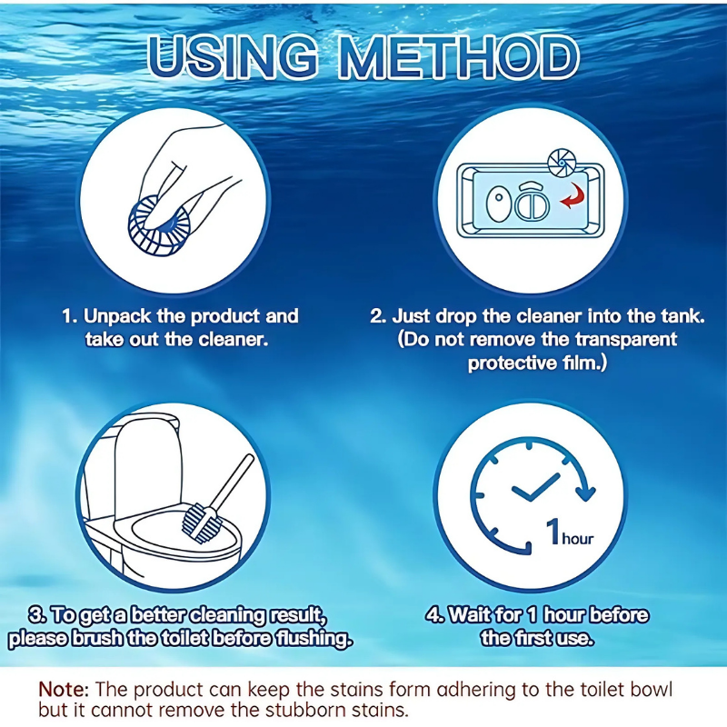 Cleaner Pro° ToiletTablets: Automatisk Drop-In Toiletrens Tabletter