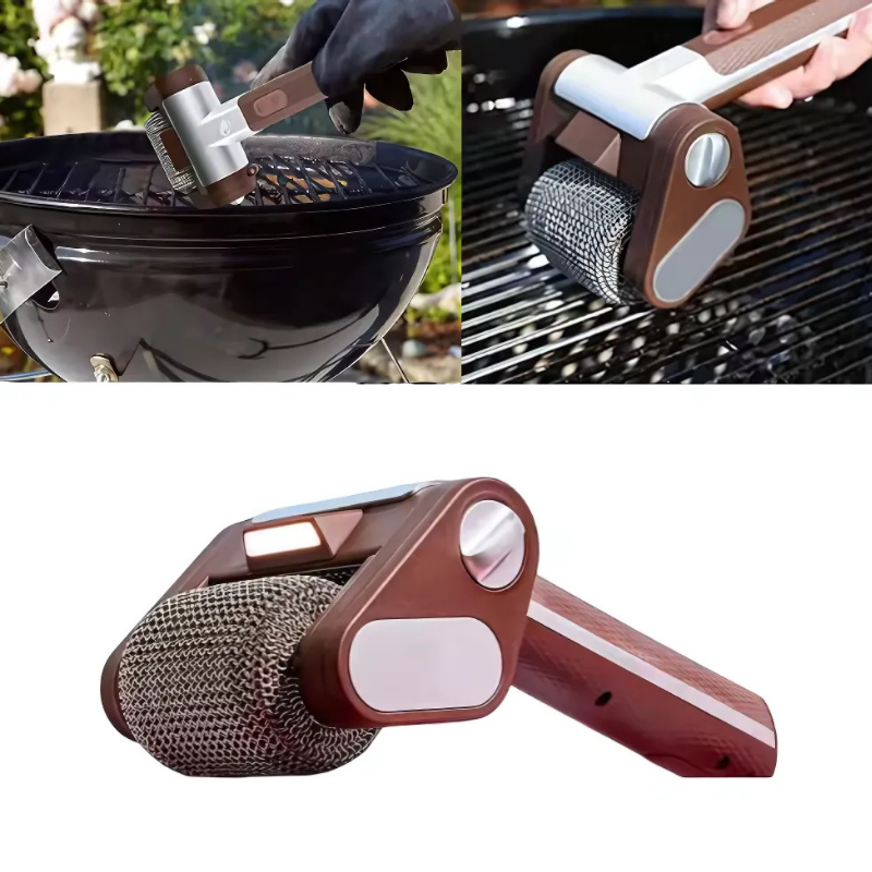 Cleaner Pro° GrillCleaner: Genopladelig Elektrisk Børsteløs Grillrenser Rulle