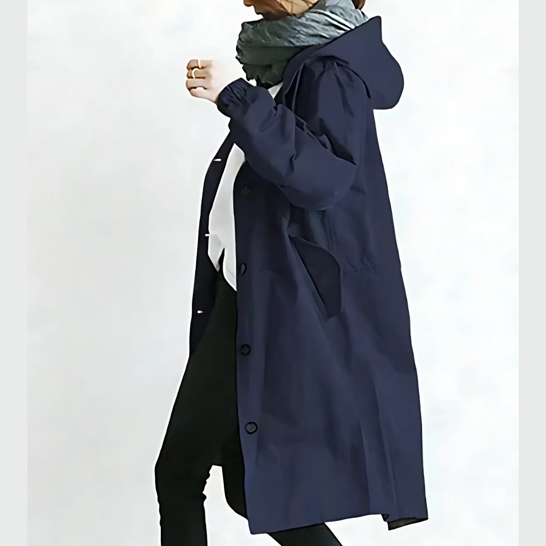 Icone™ ElegantCoat - All-Weather Let Komfort Hætte Elegant Frakke