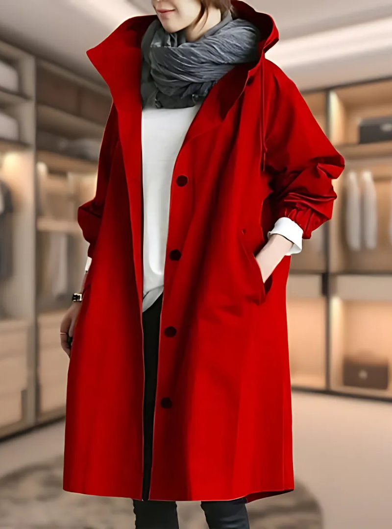 Icone™ ElegantCoat - All-Weather Let Komfort Hætte Elegant Frakke