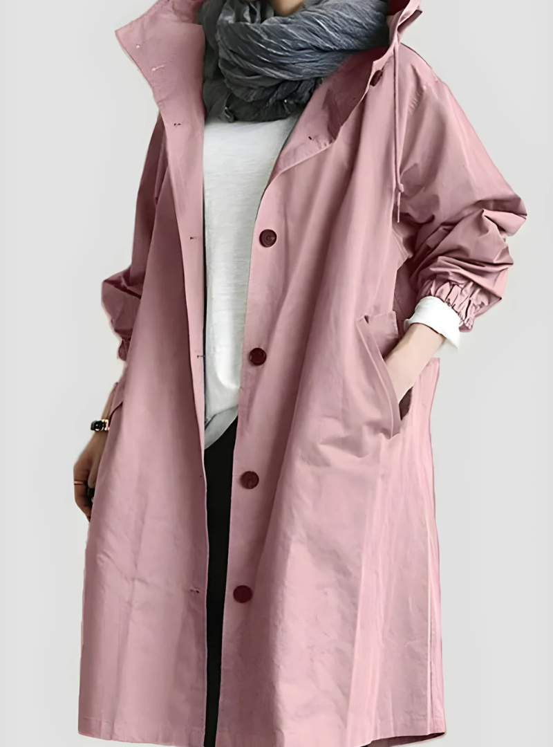 Icone™ ElegantCoat - All-Weather Let Komfort Hætte Elegant Frakke