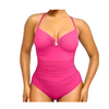 Icone™ ShapingSwimsuit: Elegant Krydsede Stropper Bagpå Figurformende Badedragt