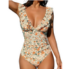 Icone™ ElegantSwimsuit: Elegant Plisseret Design Med V-Hals Mavekontrol Badedragt