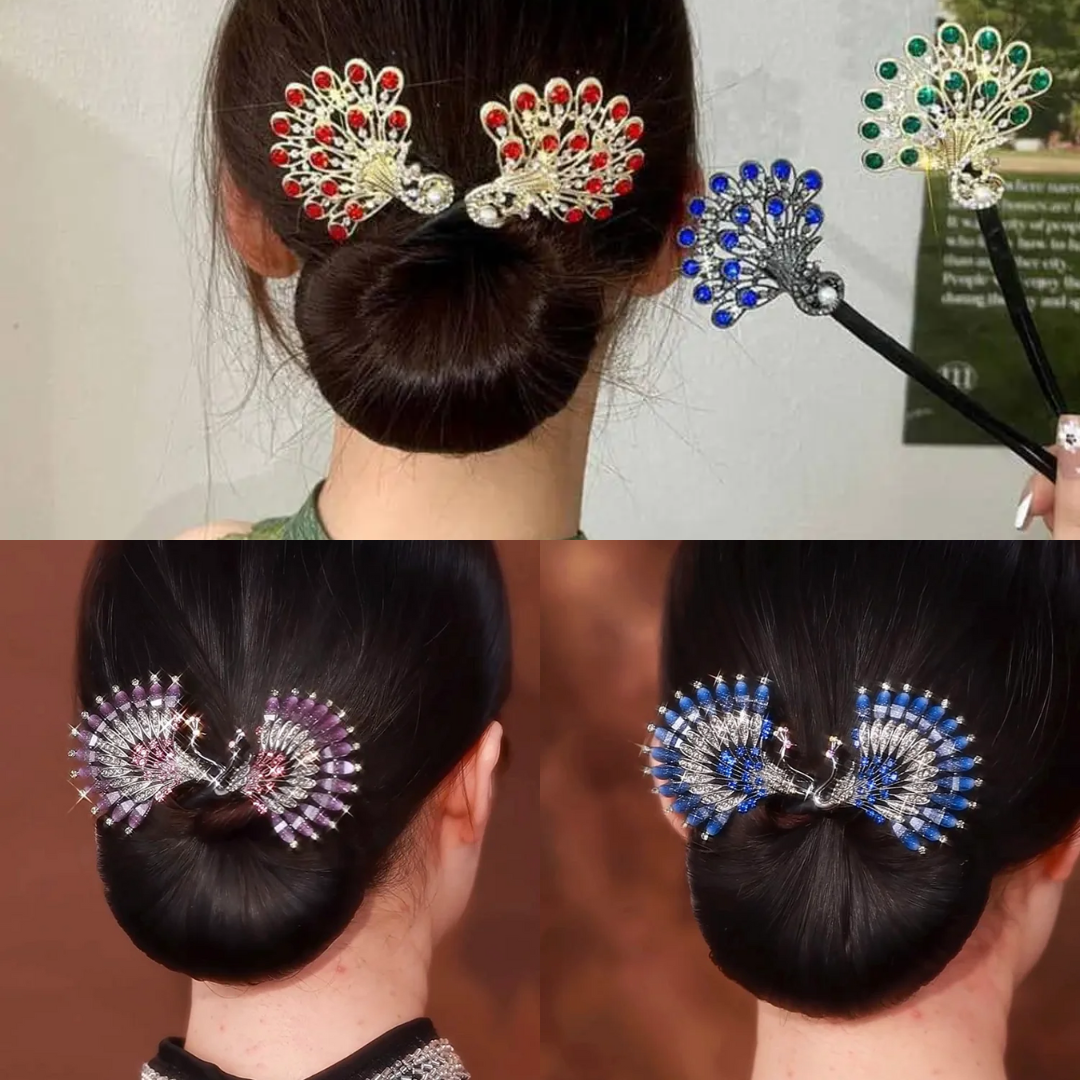 Rose® HairTie 1+1 GRATIS: Stilfuld Hårbånd Elegant Vintage Krystal Hestehale Twist Holder