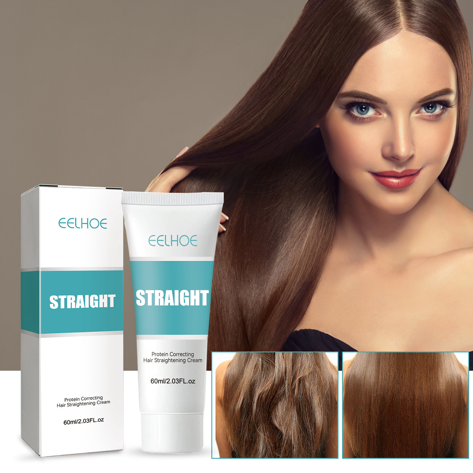Rose® ShineStraight 1+1 GRATIS: Frizz-fri Glans Og Lige Hårcreme