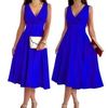 Icone™ ElegantDress: V-hals Elegant Damekjole Med Bælte