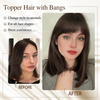 Rose® WigBangs 1+1 GRATIS: Sømløs Paryk Med Naturligt Udseende Pandehår Udvidelser