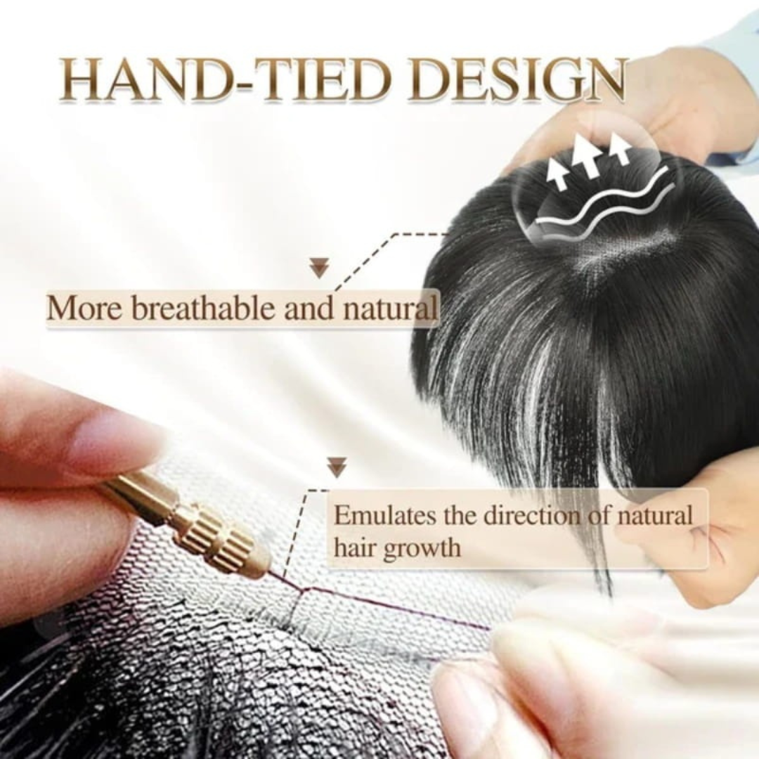 Rose® WigBangs 1+1 GRATIS: Sømløs Paryk Med Naturligt Udseende Pandehår Udvidelser