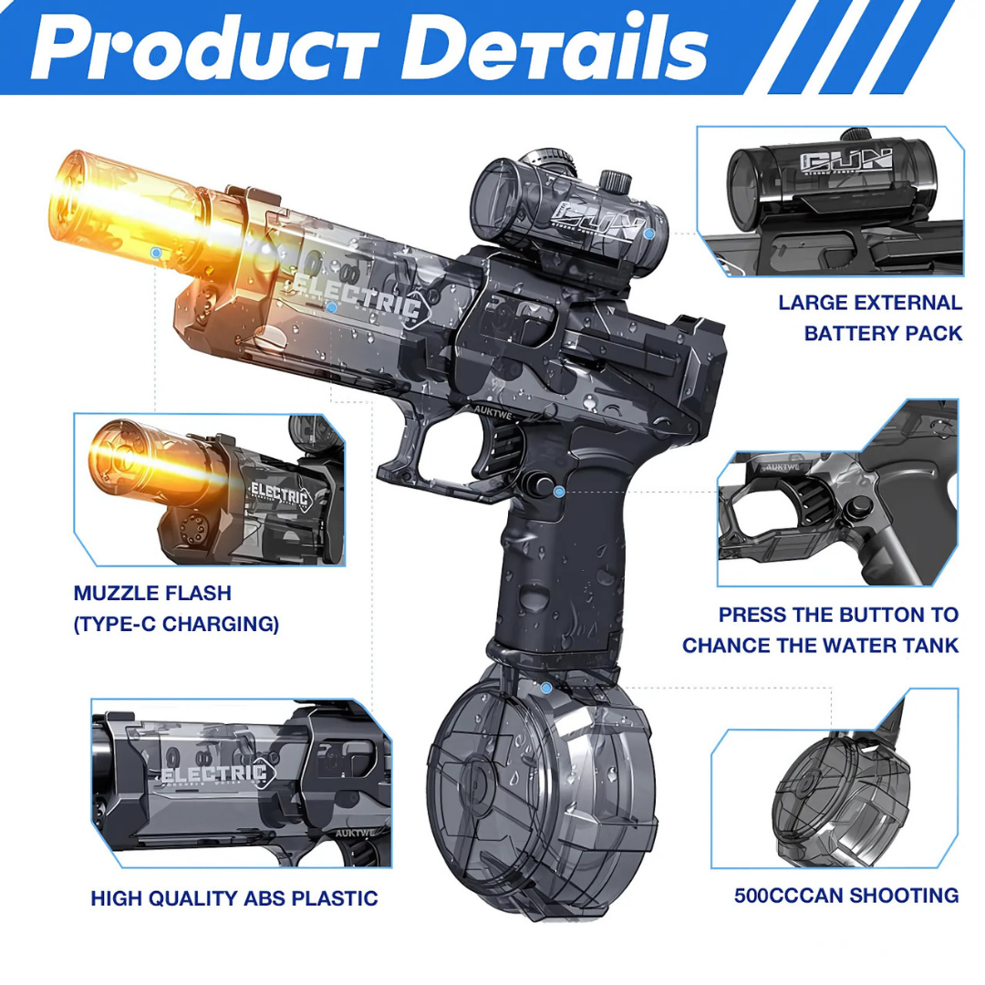 Kletshuts™ WaterGun: Langdistance Skydning Elektrisk Vandpistol