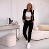Icone™ OutfitSet: Jakke, Tanktop Og Bukser, Afslappet Sæt Til Kvinder