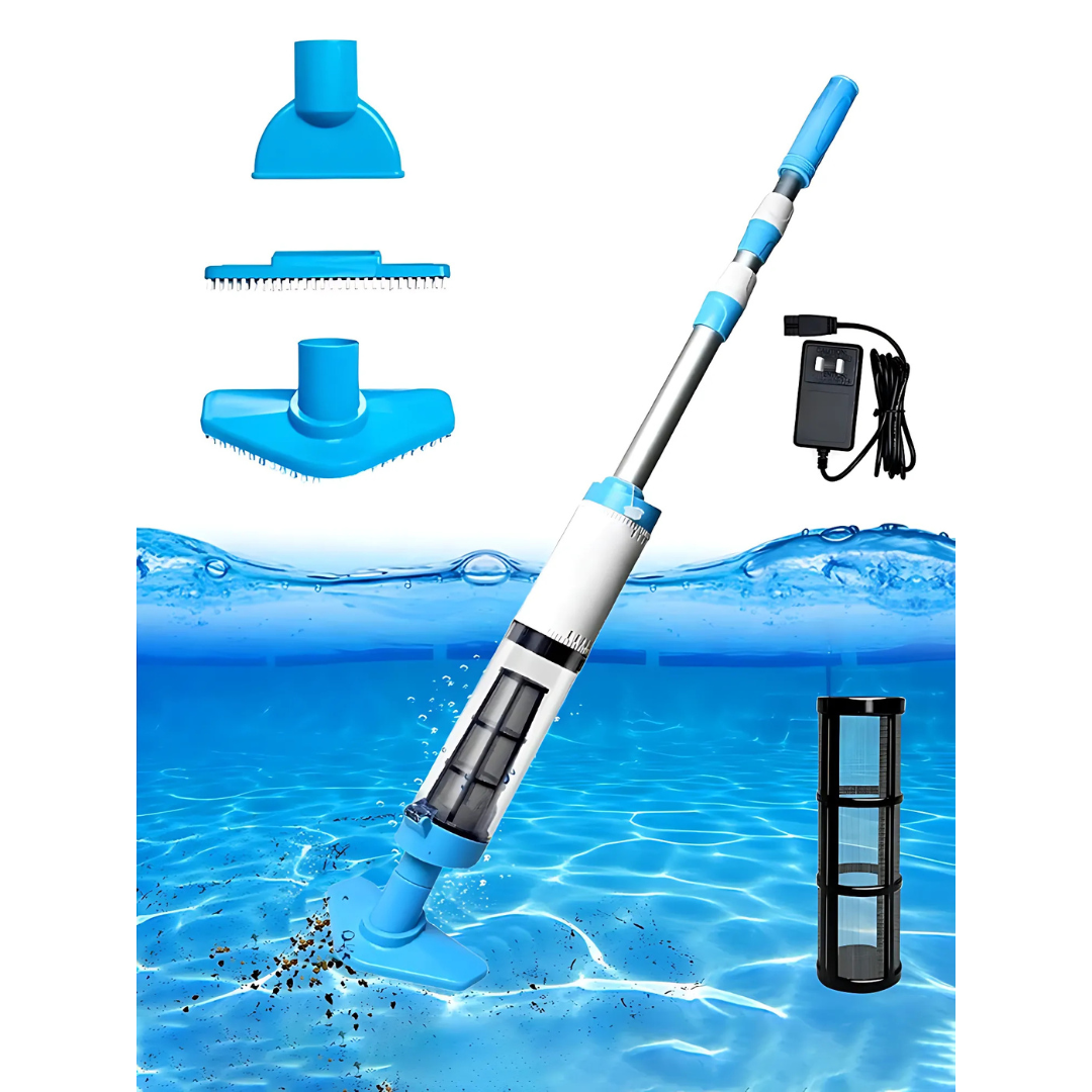 Cleaner Pro° PoolCleaner: Genopladelig Håndholdt Poolstøvsuger