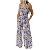 Icone™ PrintedJumpsuit: Fuld Længde Behagelig Afslappet Løs Printet Jumpsuit