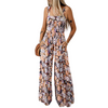 Icone™ PrintedJumpsuit: Fuld Længde Behagelig Afslappet Løs Printet Jumpsuit