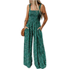 Icone™ PrintedJumpsuit: Fuld Længde Behagelig Afslappet Løs Printet Jumpsuit