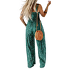 Icone™ PrintedJumpsuit: Fuld Længde Behagelig Afslappet Løs Printet Jumpsuit