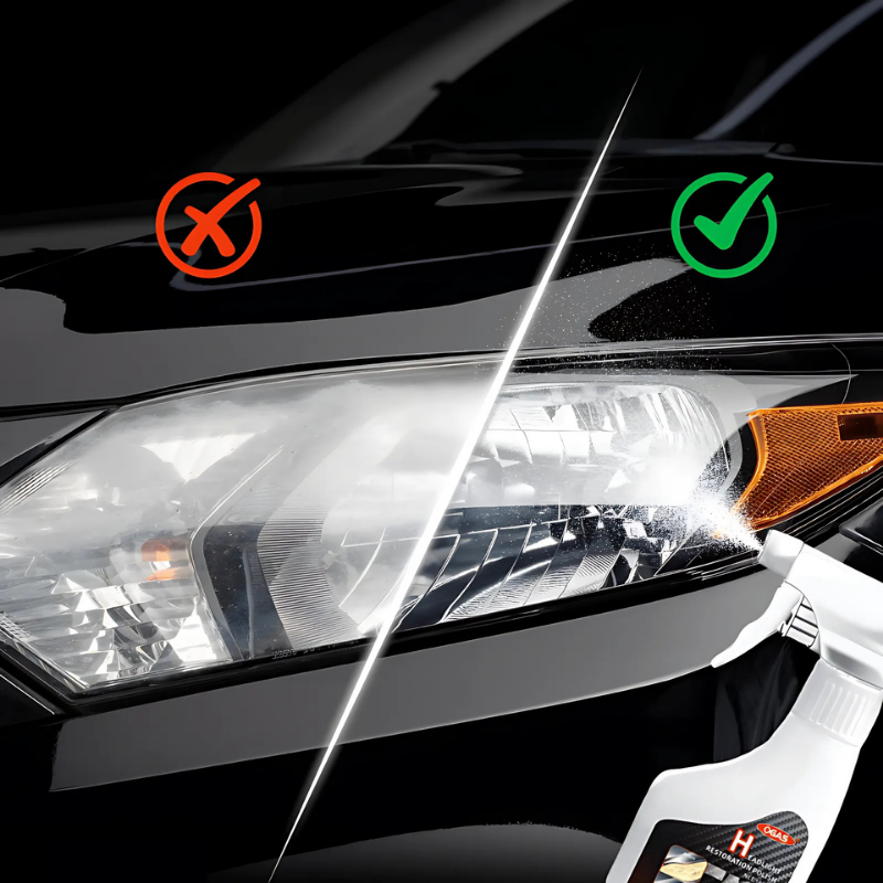HeadlightSpray 1+1 GRATIS: Let At Vruge Bilforlygter Rengøring Spray-Sæt