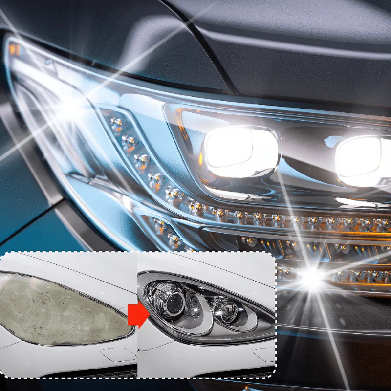HeadlightSpray 1+1 GRATIS: Let At Vruge Bilforlygter Rengøring Spray-Sæt