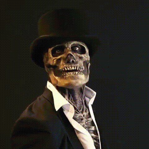 SkeletonMask: Realistisk Skræmmende Skelet Halloweenmaske Kostume