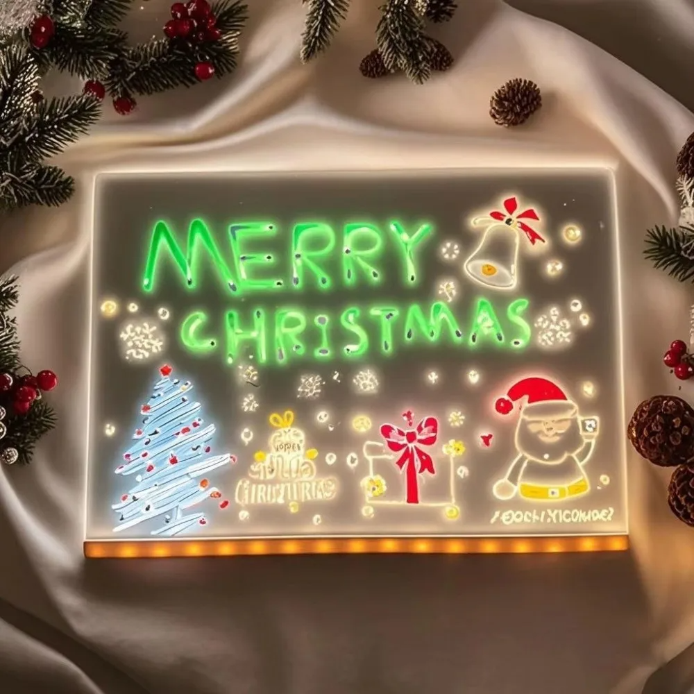 Kletshuts™ NoteBoard: LED-Lampe Akryl Note- Og Tegnebræt