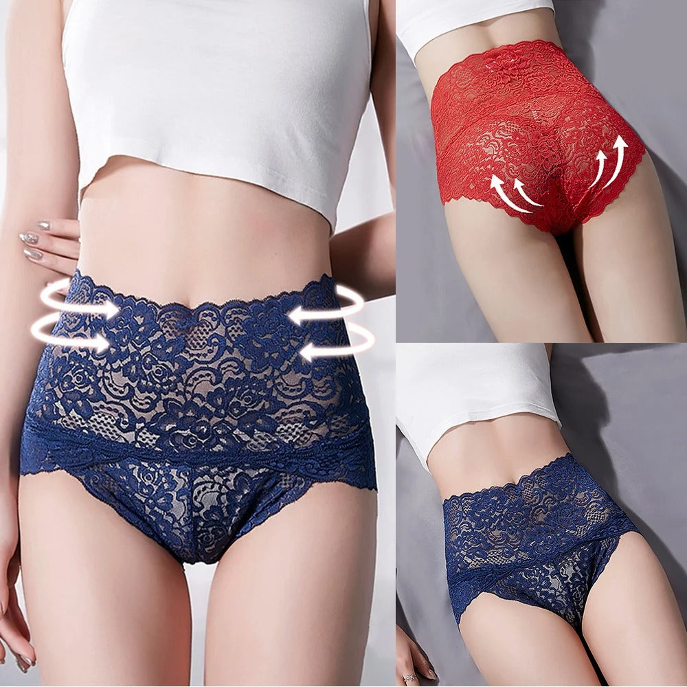 Icone™ LacePanties 1+1 GRATIS: Åndbar Høj Talje Sømløs Blonder Trusser