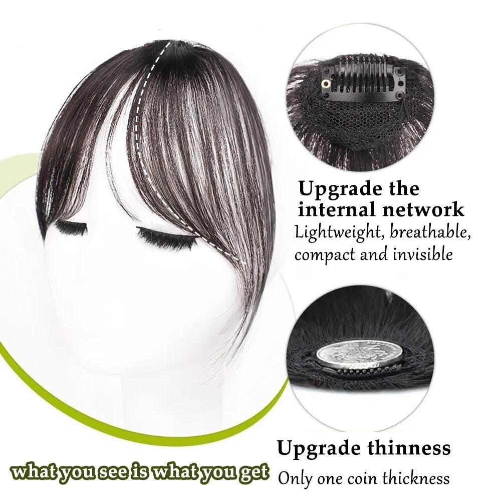 Rose® HairBangs 1+1 GRATIS: Delvis Hår Pandehår Foran Hårstykke Clip