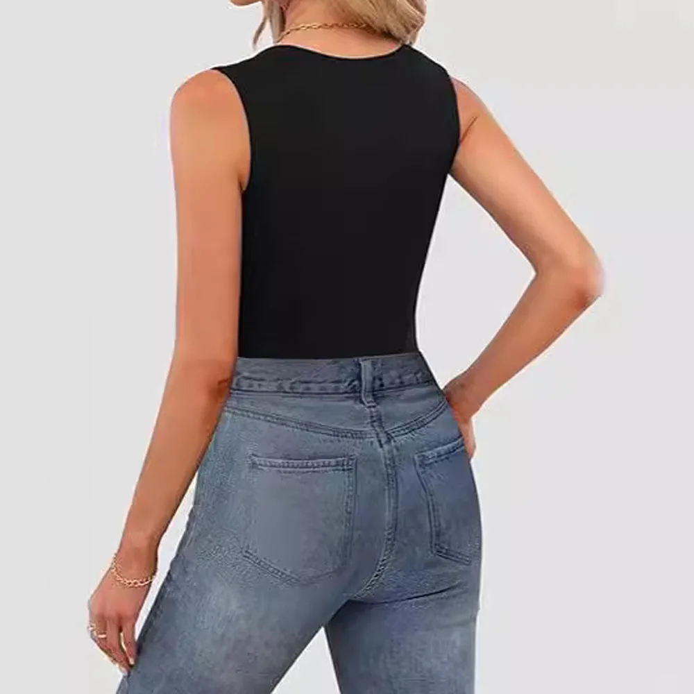 Icone™ TankTop 1+1 GRATIS: Kvinders Ærmeløs Tanktop Med Firkantet Halsudskæring
