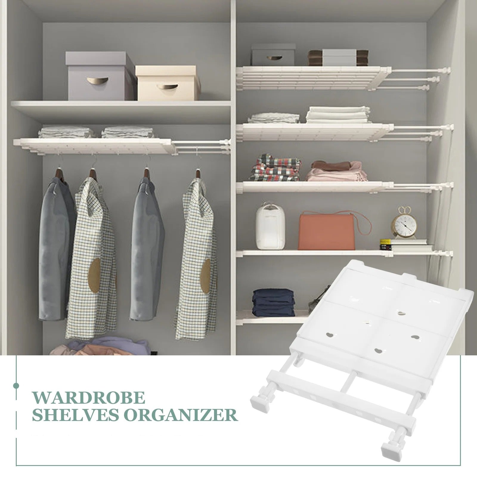 Globetrek° ExpandableShelf: Justerbar Opbevaring Hylde