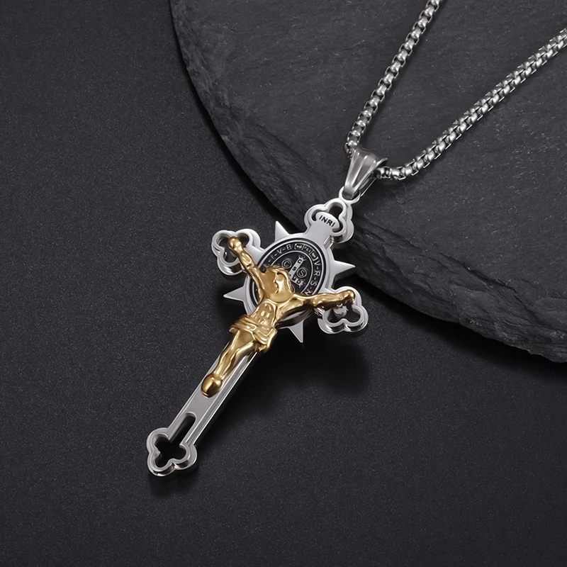 Jewelance™ CrossProtection 1+1 GRATIS: Åndelig Beskyttelse Kors Vedhæng Halskæde Med Gaveæske
