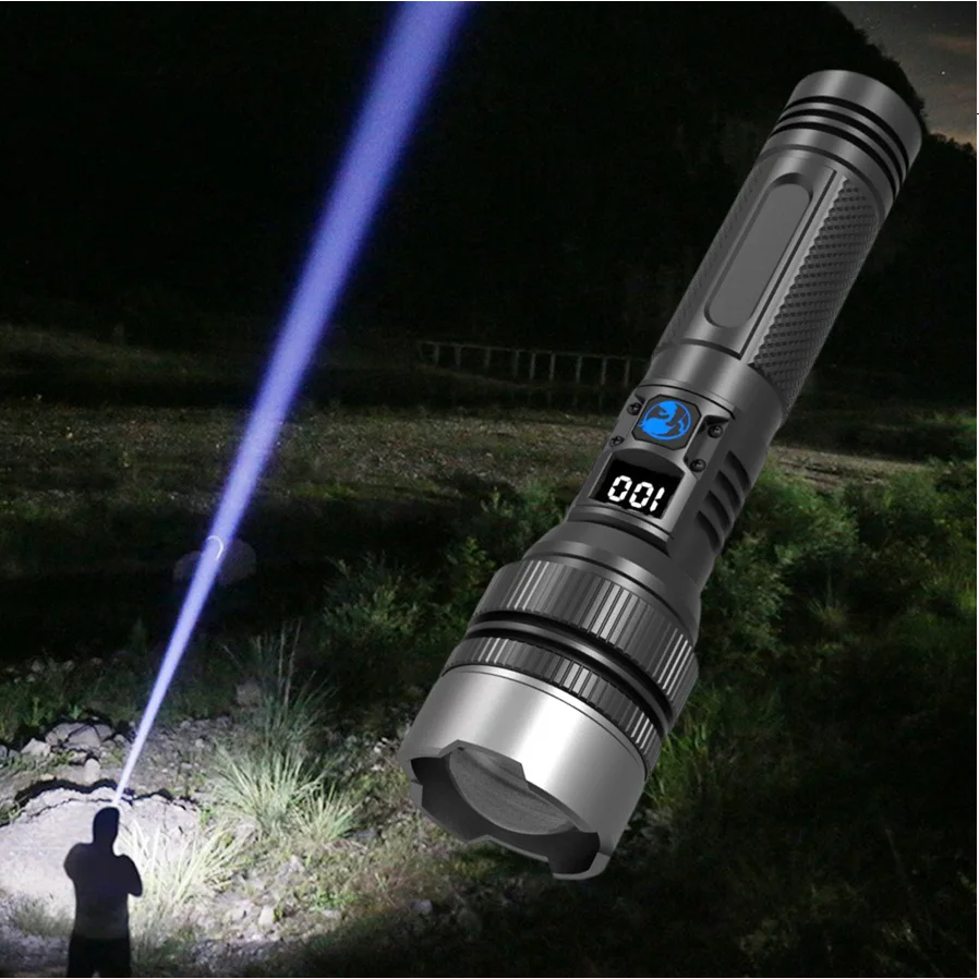 Ledsen™ AdjustableFlashlight: Ultrabright Genopladelig Lommelygte Med Justerbar Stråle