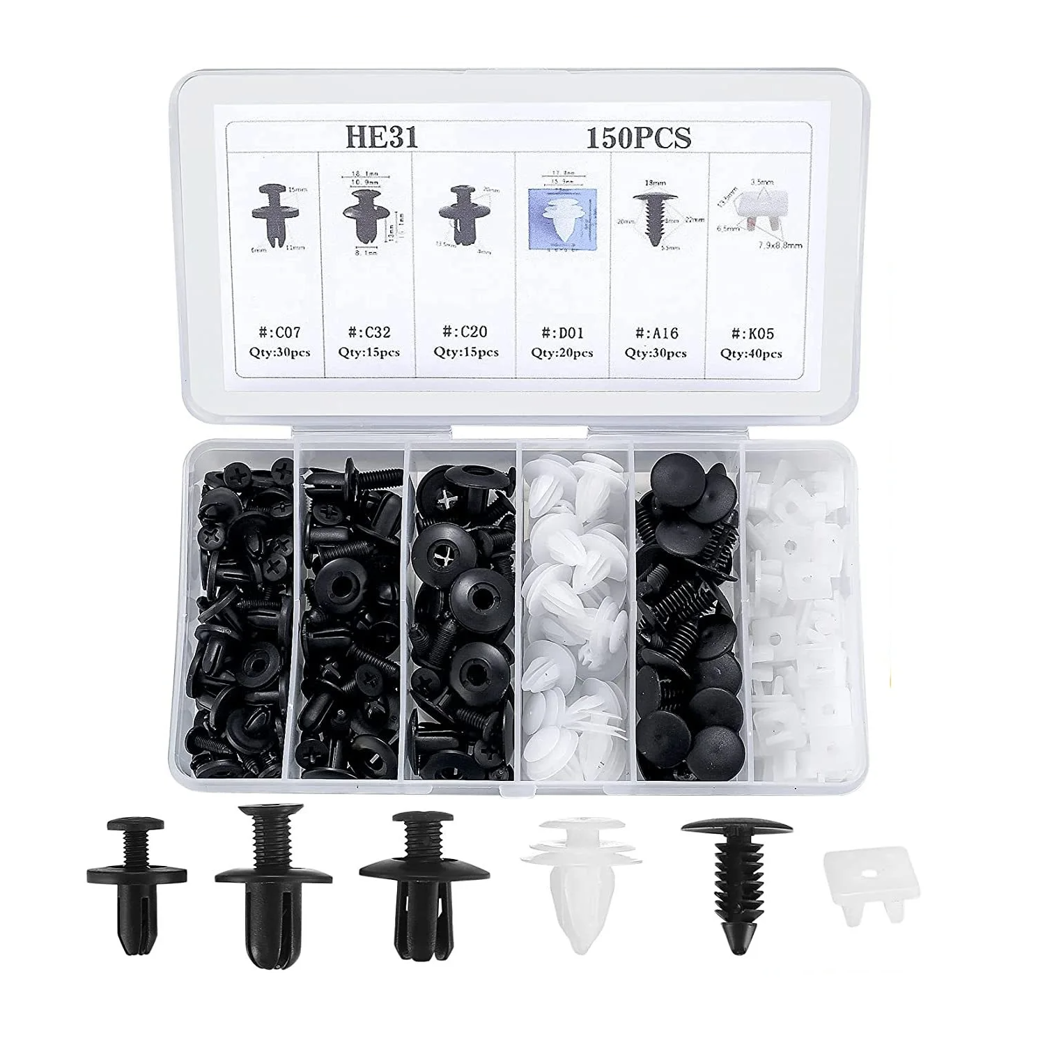 CarClips 1+1 GRATIS – Universal Brug, Kraftig Bil Reparations Klips